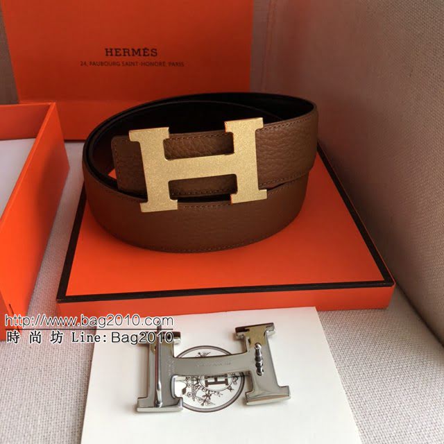 HERMES雙面小牛皮腰帶 愛馬仕男士皮帶  jjp1905
